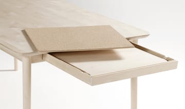 Prima Vista bord - Birk hvidolie 120x90 cm hvidolie + 1 tillægsplade - Stolab