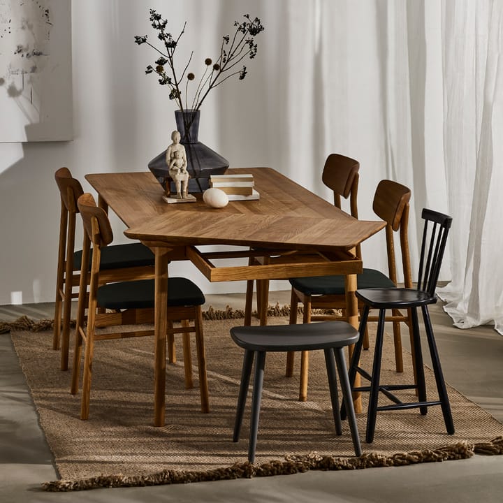 Prima Vista bord, Eg naturlig olie, 120 cm, 1 tillægsplade Stolab