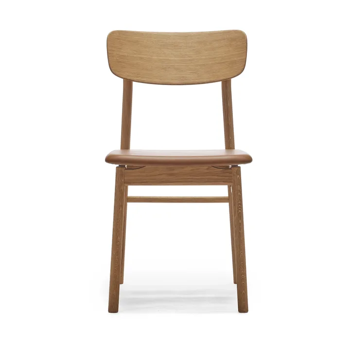 Prima Vista stol olieret eg - Læder Elmosoft 43807 cognac - Stolab