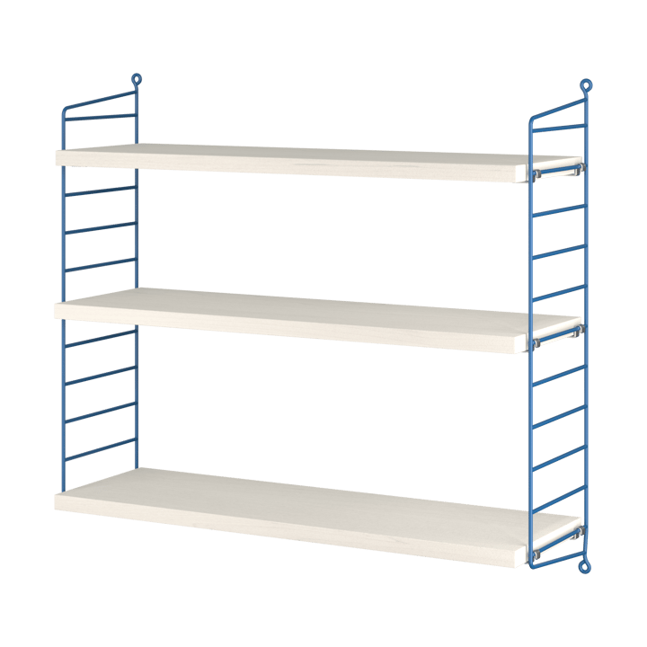 String 1949-2024 hylde Limited Edition 60x60x20 cm, Blue/white oiled pine String