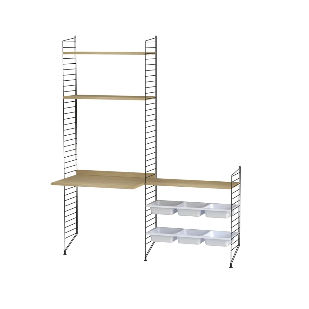 String børneværelse eg & sort - Kombination E String