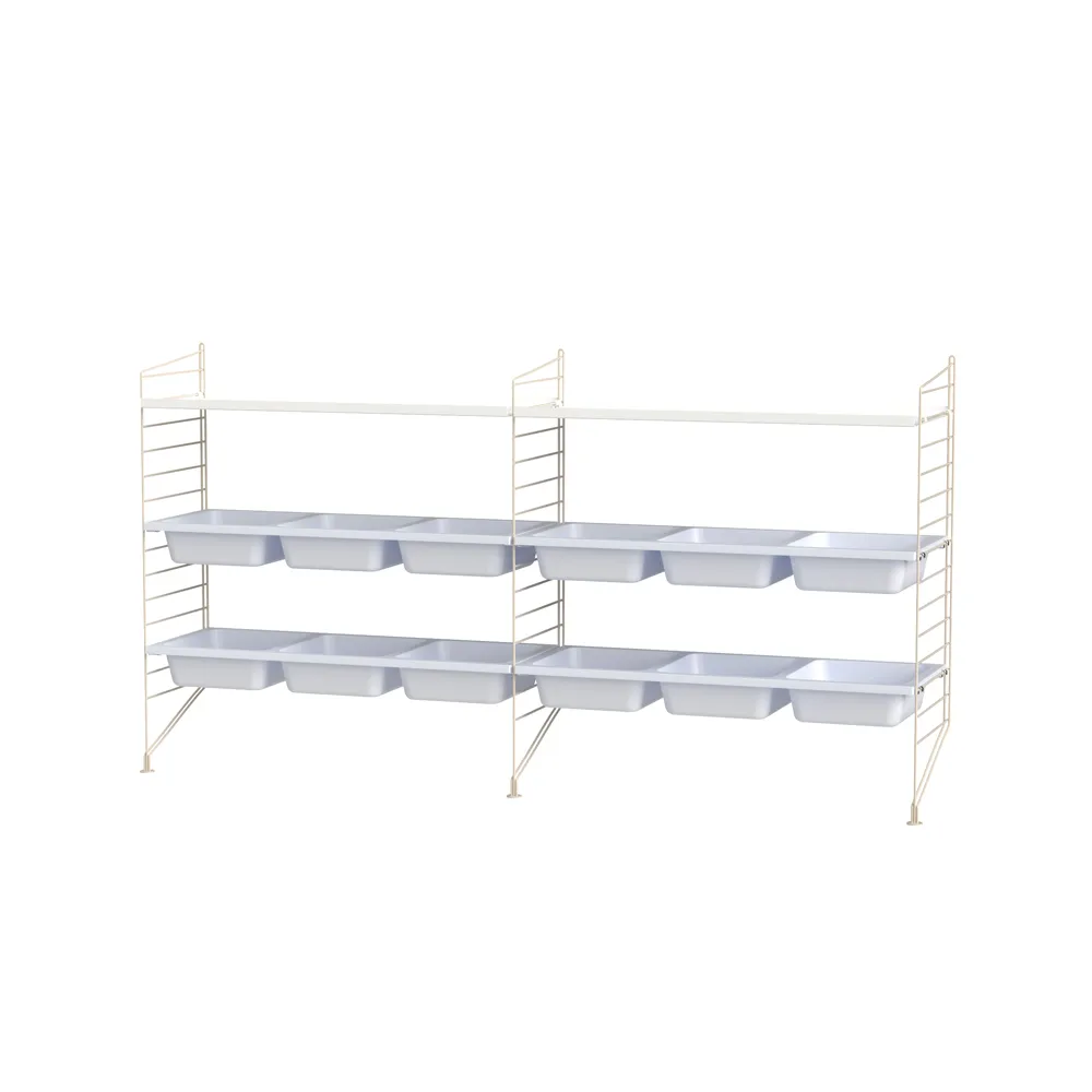 String børneværelse hvid & beige - Kombination F String