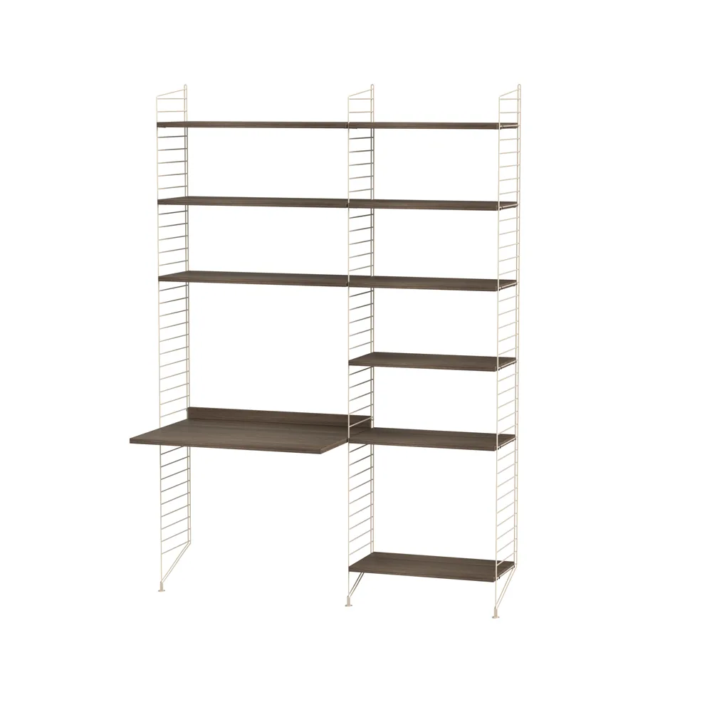 String børneværelse valnød & beige - Kombination D String