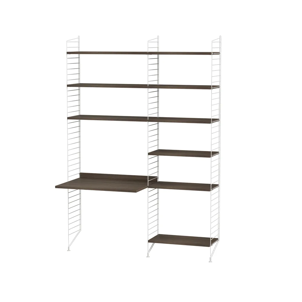 String børneværelse valnød & hvid - Kombination D String