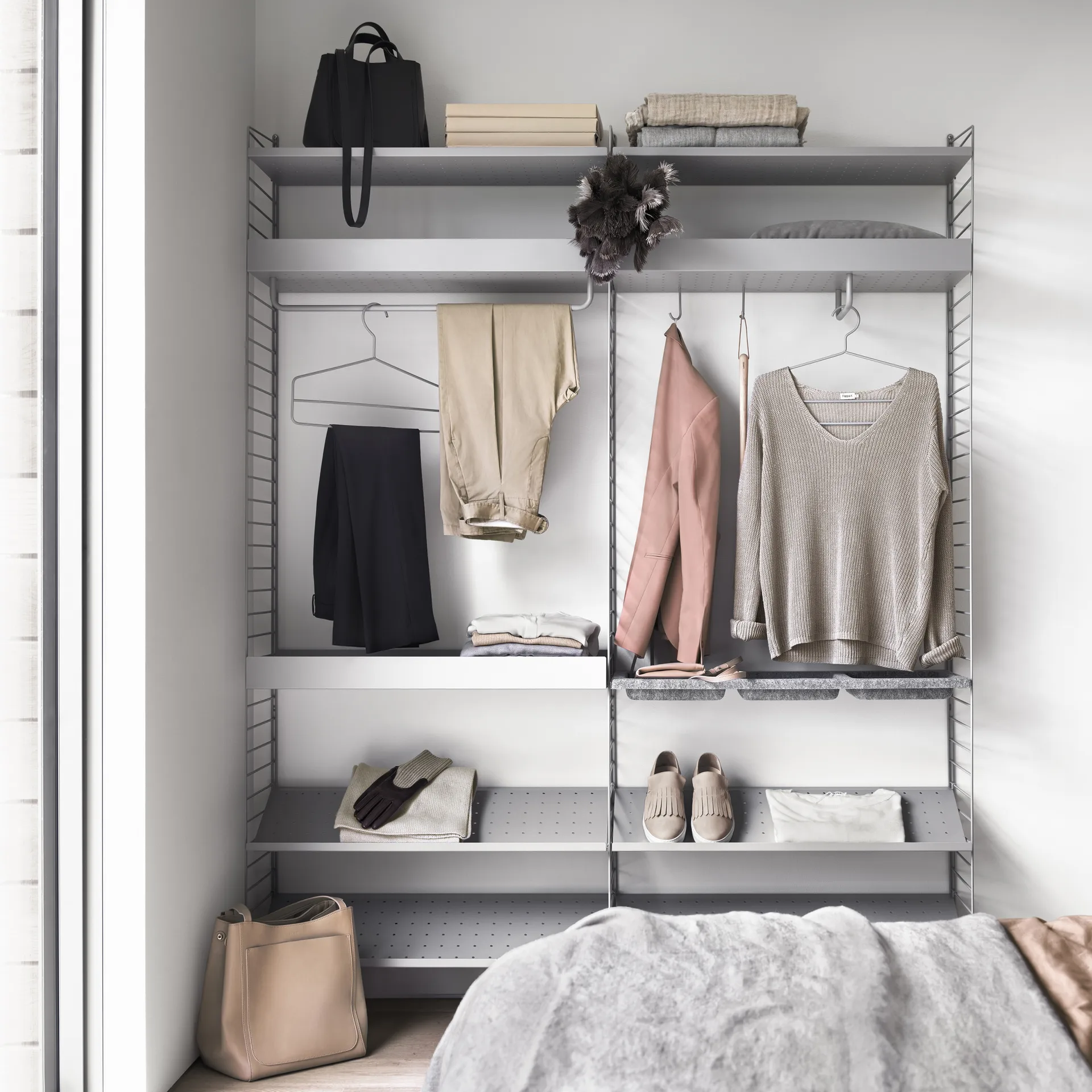 String gulv gavle, grå, 200x30 cm, 1-pak String