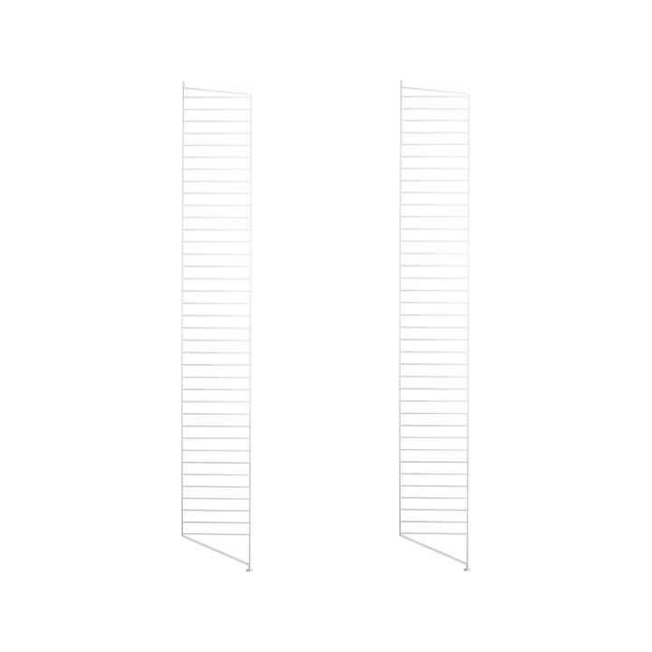 String gulv gavle, hvid, 200x30 cm, 2-pak String