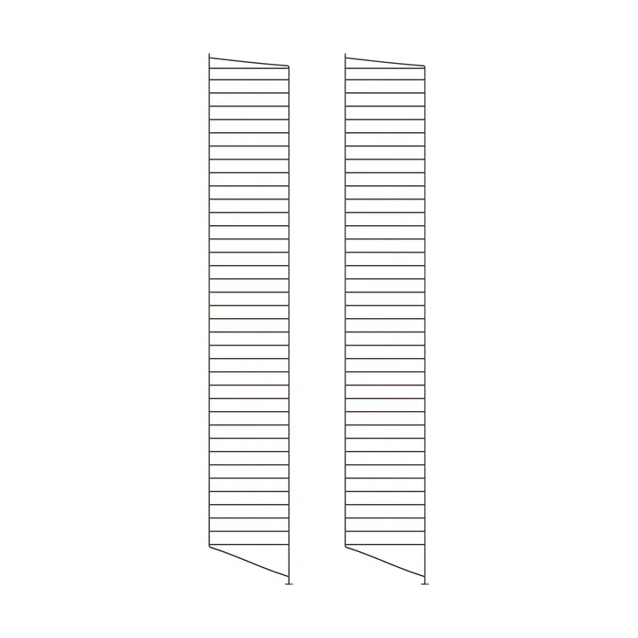 String gulv gavle - Mørkebrun, 200x30 cm, 2‑pak - String