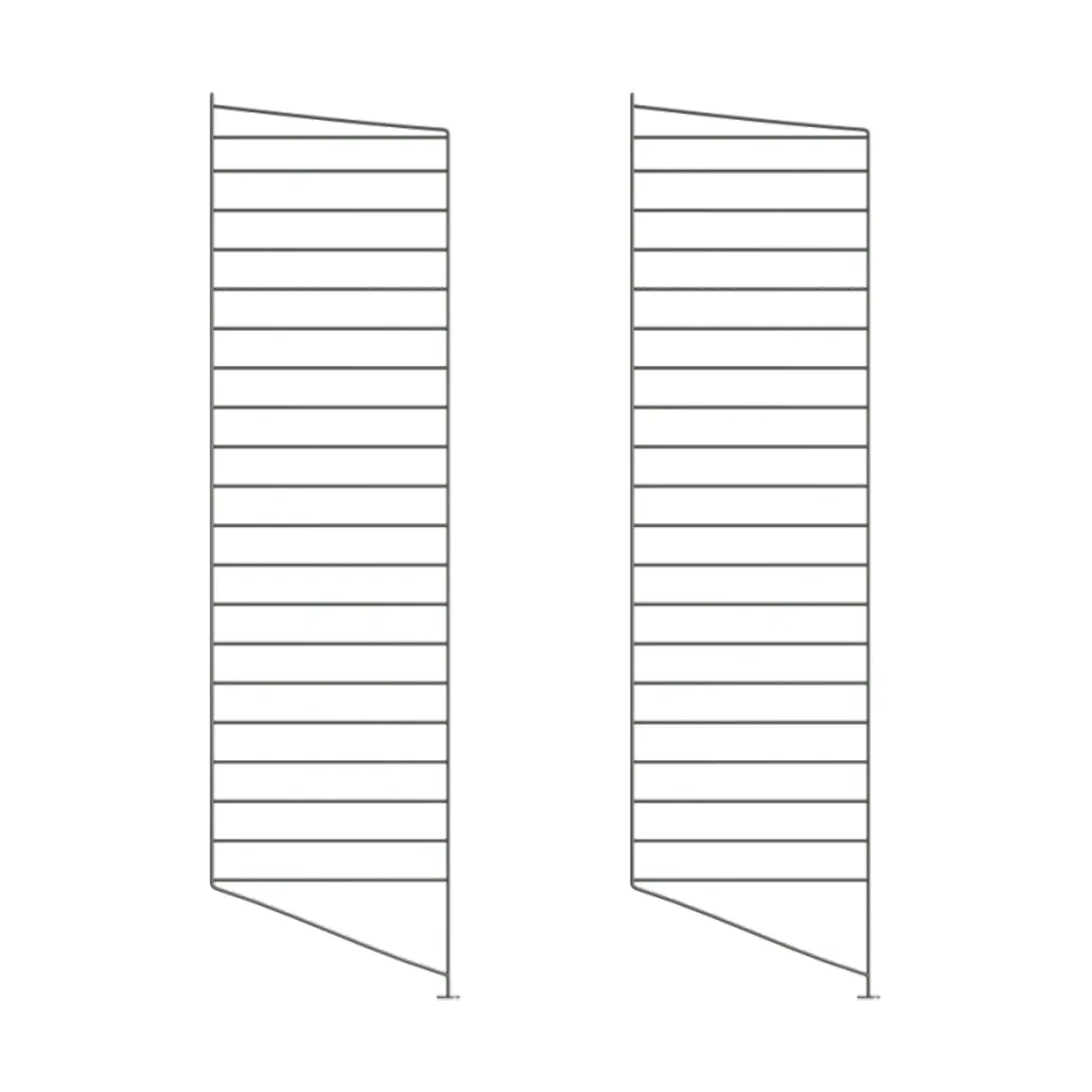 String gulv gavle, Mørkegrå, 115x30 cm, 2-pak String