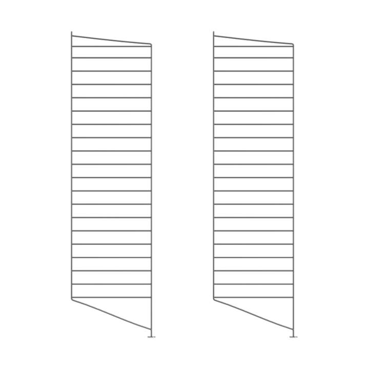 String gulv gavle - Mørkegrå, 115x30 cm, 2-pak - String