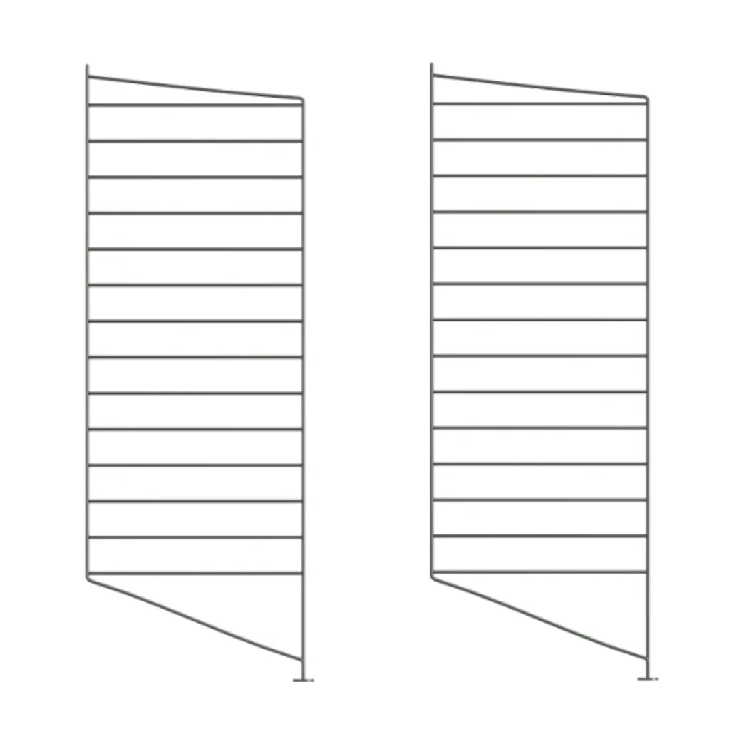 String gulv gavle, Mørkegrå, 85x30 cm, 2-pak String