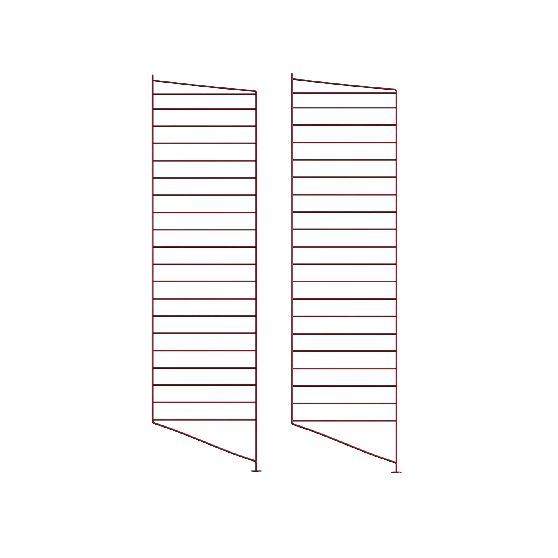 String gulv gavle, Mørkerød, 115x30 cm, 2-pak String