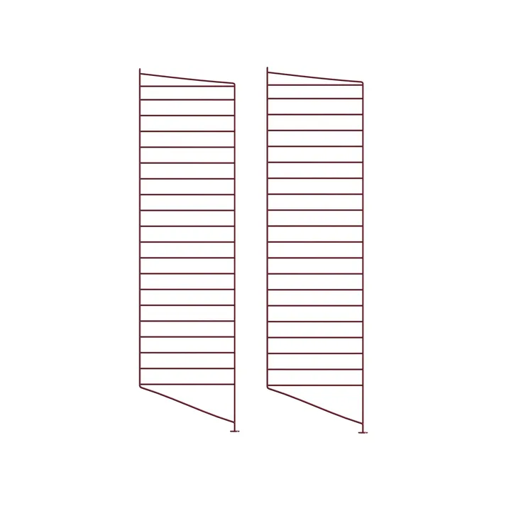 String gulv gavle - Mørkerød, 115x30 cm, 2-pak - String