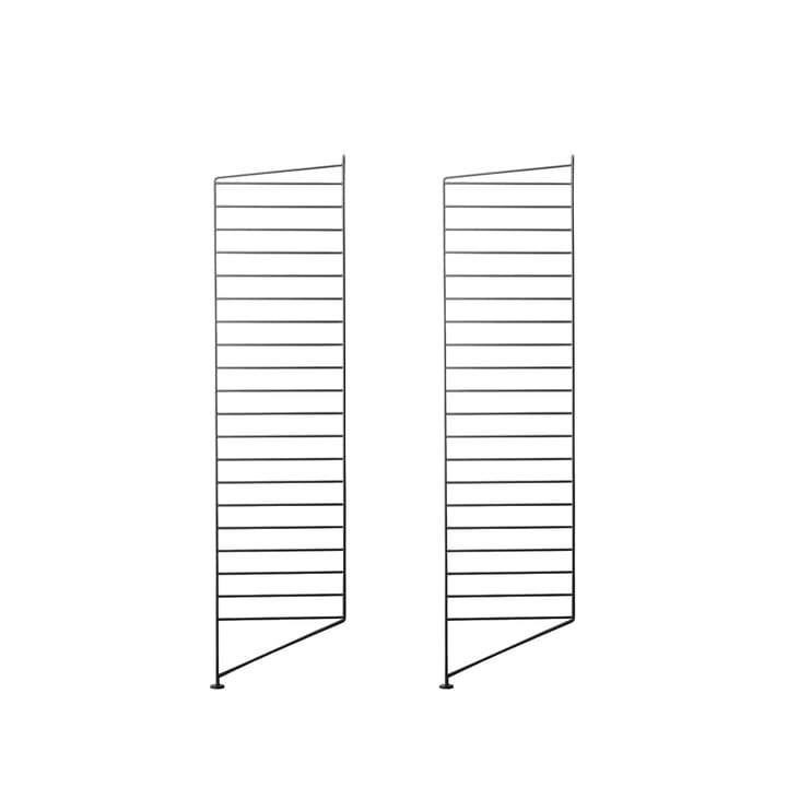 String gulv gavle, sort, 115x30 cm, 2-pak String