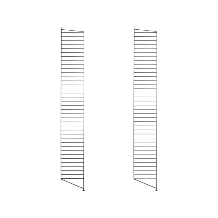 String gulv gavle, sort, 200x30 cm, 2-pak String