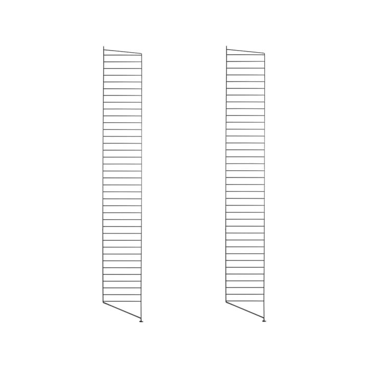 String gulv gavle - sort, 200x30 cm, 2-pak - String