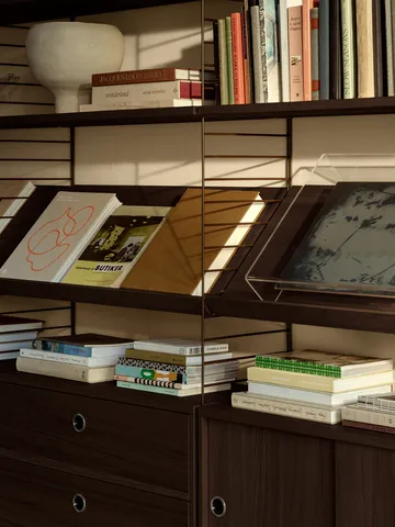 String hylde metal - Mørkebrun, 78x30, lav kant - String