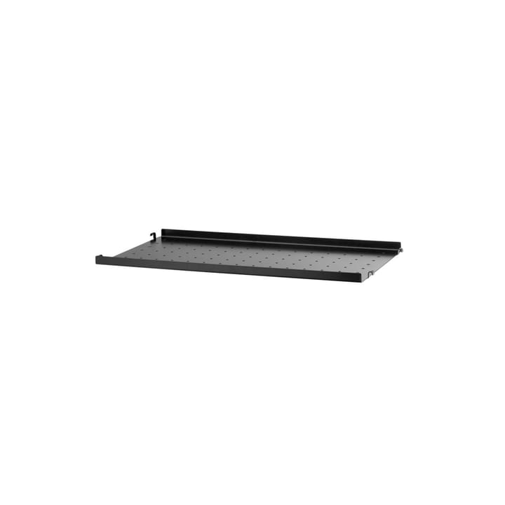 String hylde metal - sort, 58x30 cm, lav kant - String
