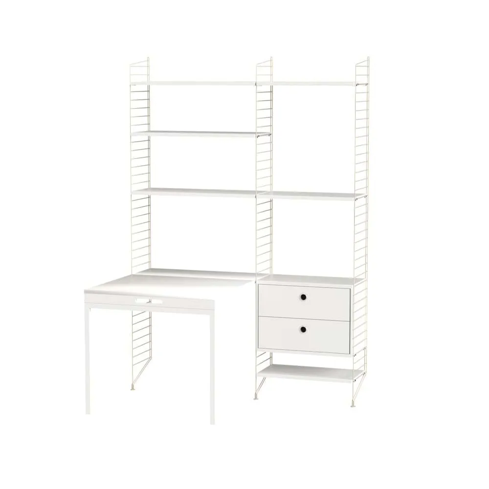 String kontor hvid & beige - Kombination E String