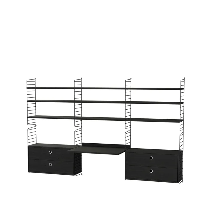 String kontor sort - Kombination F - String