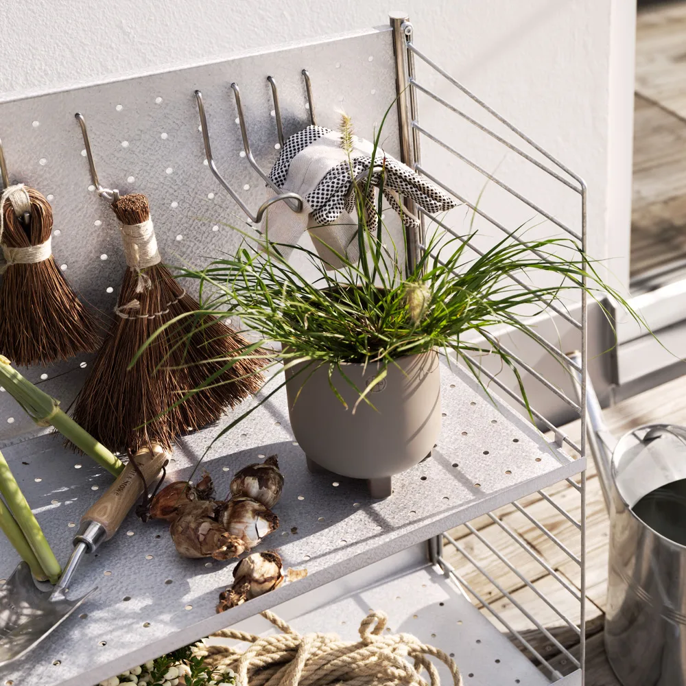 String Outdoor Fritstående krog, rustfrit stål, 4-pak String