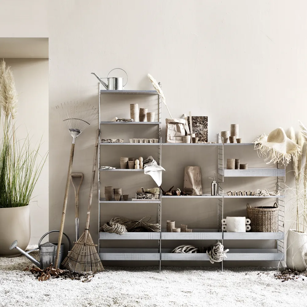 String Outdoor gulv gavle, galvaniseret, 85x30cm, 2-pak String