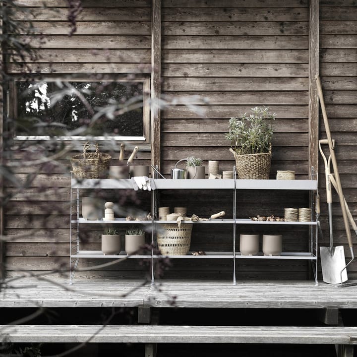 String Outdoor hylde, Galvaniseret-58x30 cm-høj kant String
