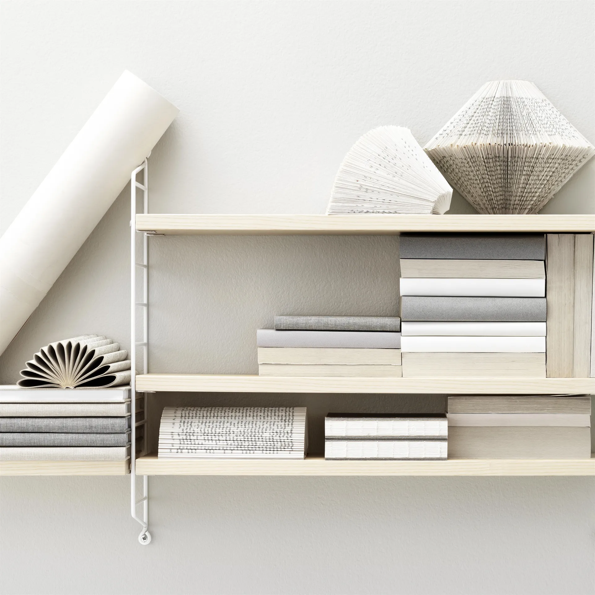 String Reol Pocket aske-hvid, ask-hvid String