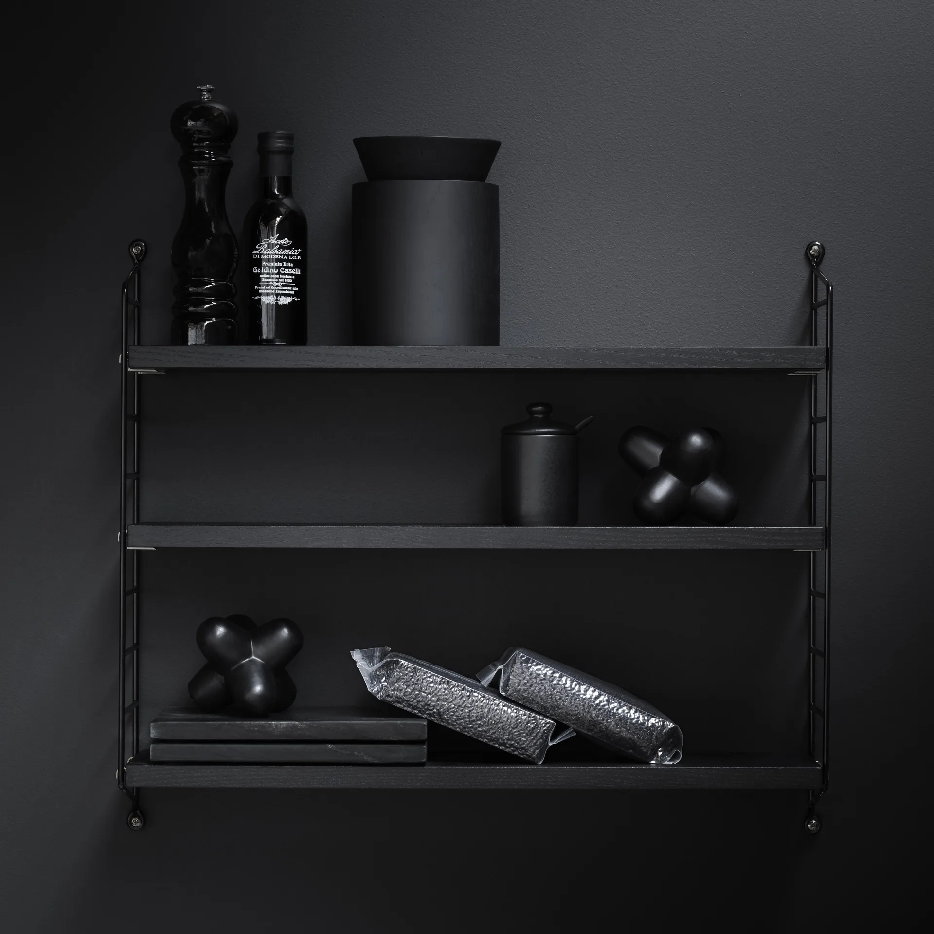 String Reol Pocket sortbejdset aske, sortbejdset ask String