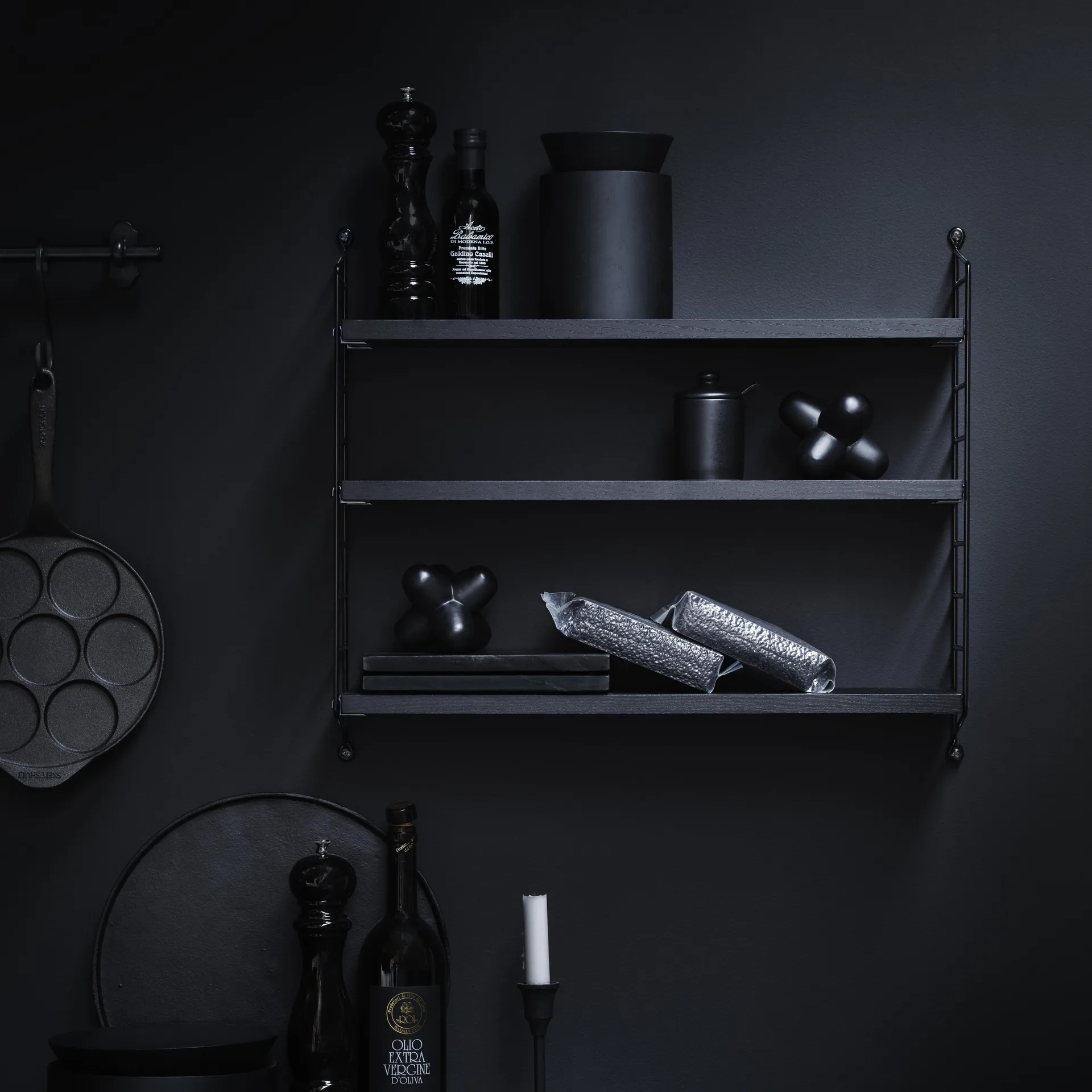 String Reol Pocket sortbejdset aske, sortbejdset ask String