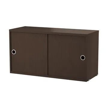 String skab med skydedør - Mørk eg, 78x30 cm - String