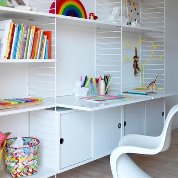 String skrivebordsplade - Hvid, 78x58 cm - String