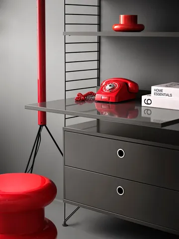 String skrivebordsplade - Mørkegrå, 78x58 cm - String