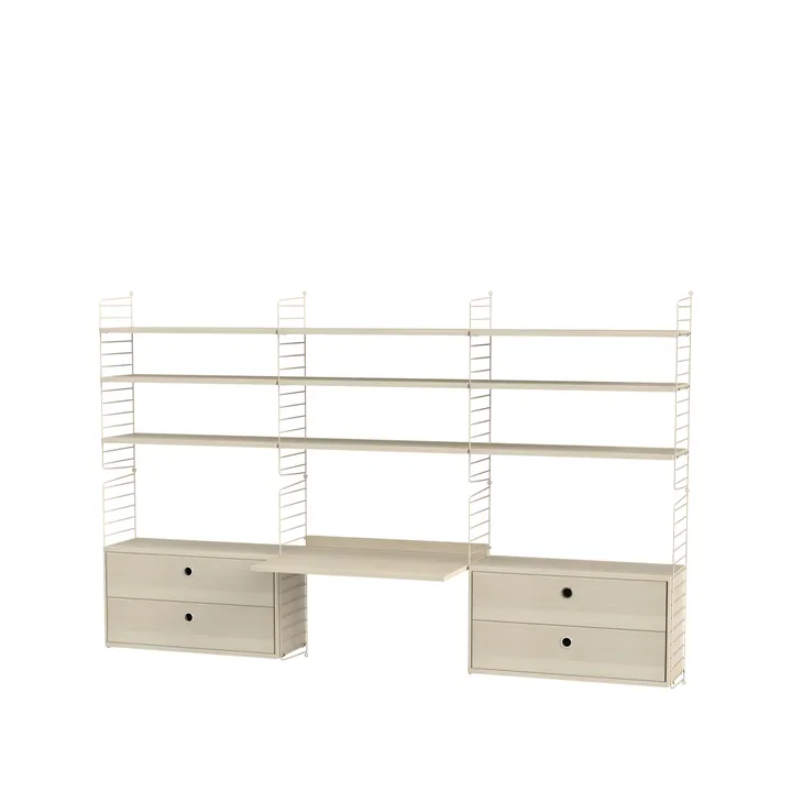 String soveærelse ask & beige - Kombination F - String