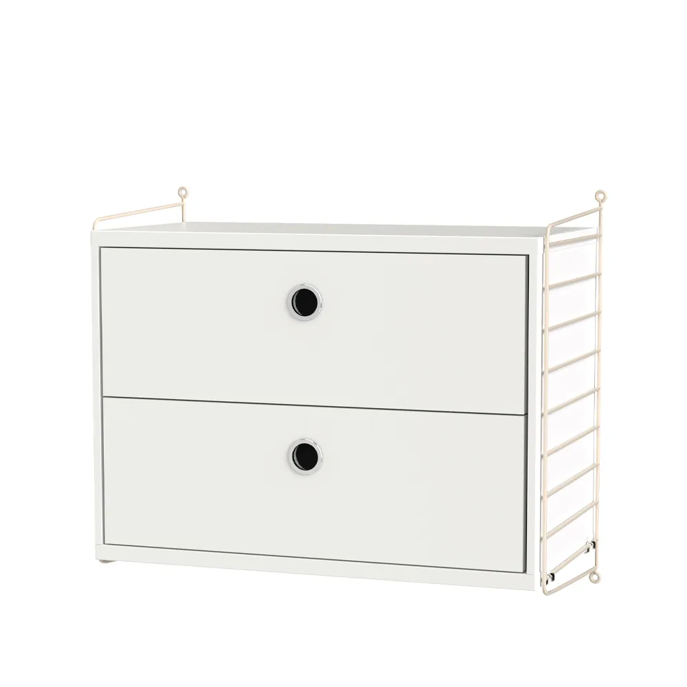 String soveærelse hvid & beige - Kombination A String