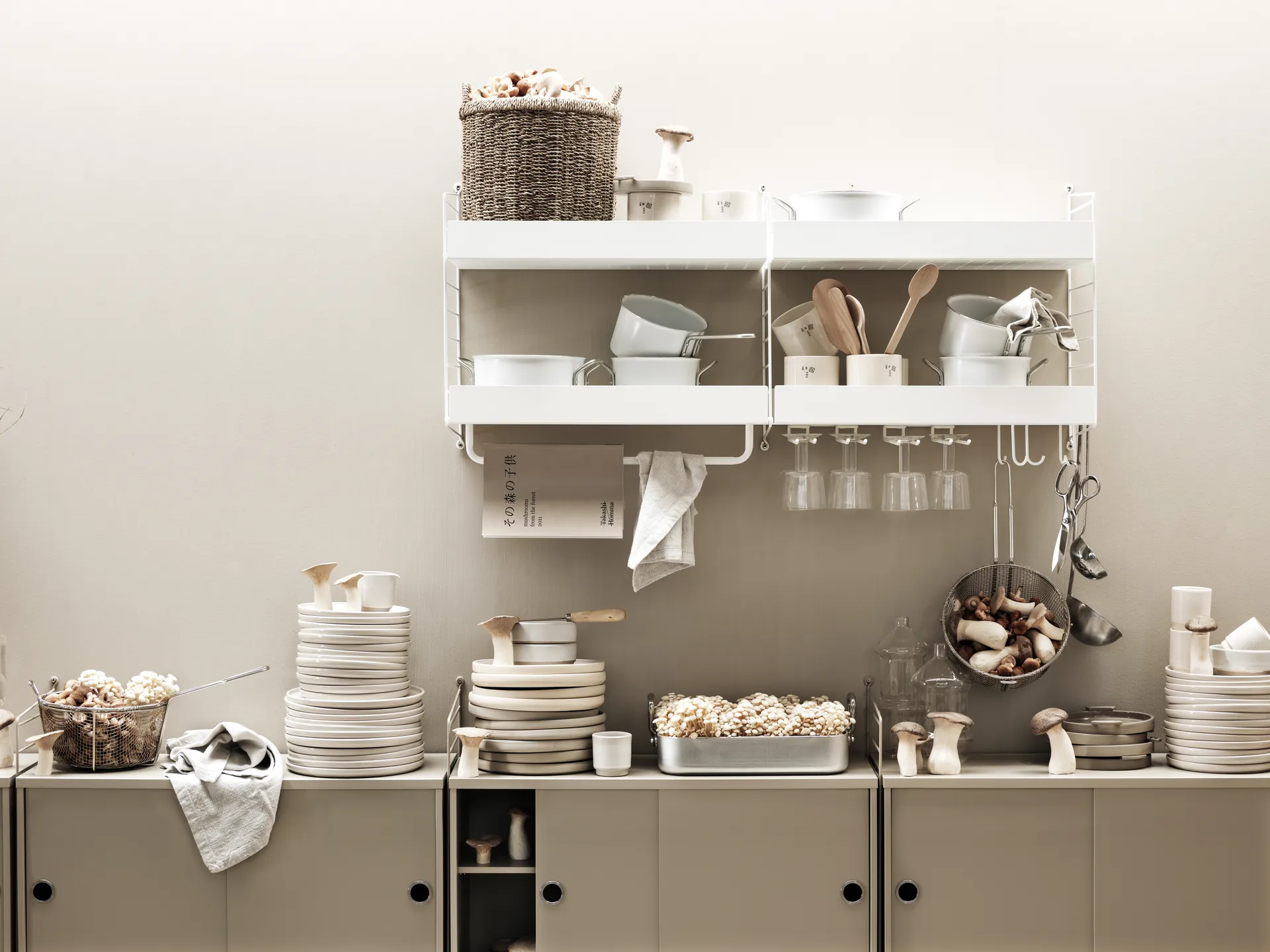 String væg gavle, hvid, 50x30 cm, 1-pak String