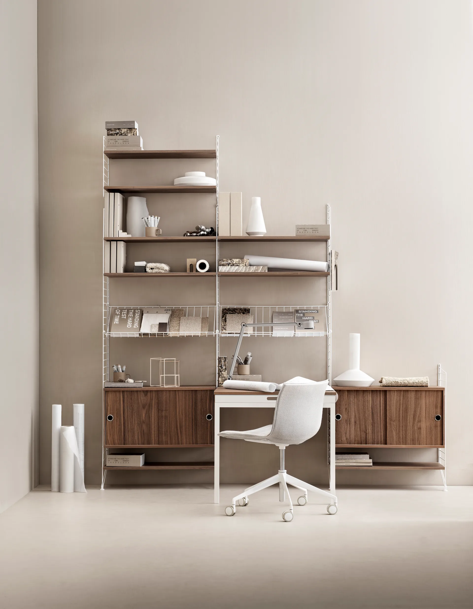 String væg gavle, hvid, 50x30 cm, 1-pak String