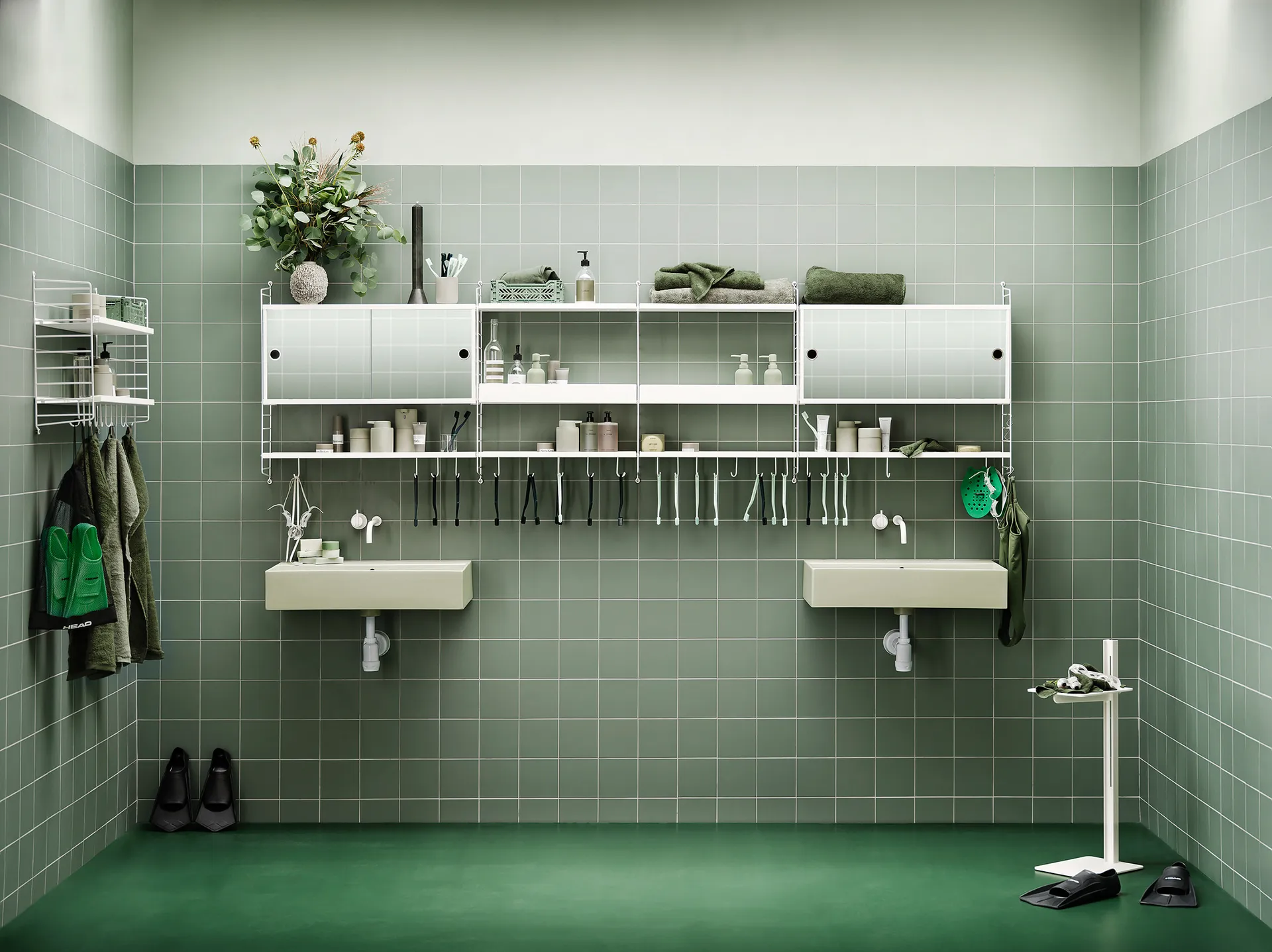 String væg gavle, hvid, 75x20 cm, 1-pak String