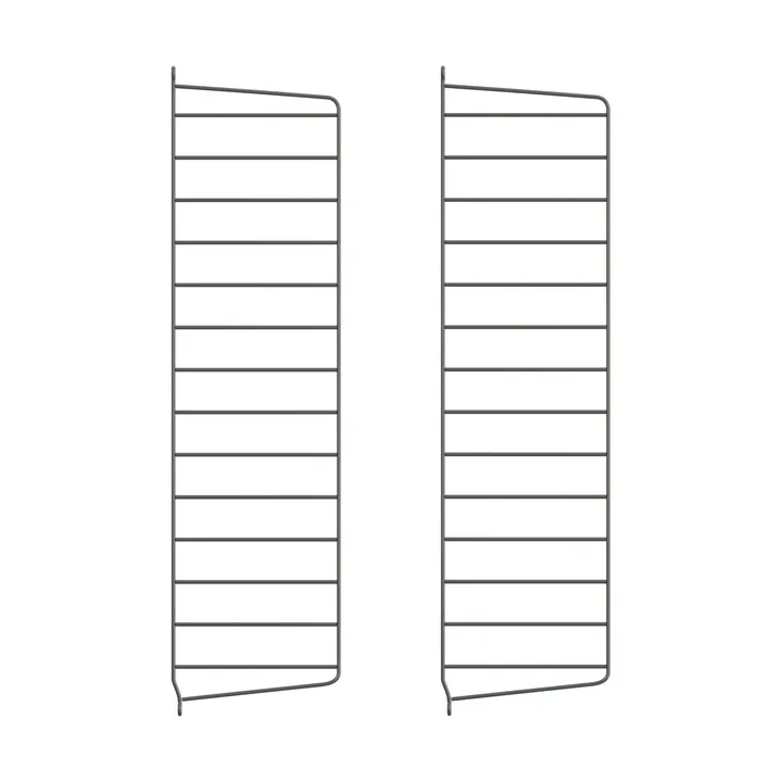 String væg gavle - Mørkegrå, 75x20 cm, 2-pak - String