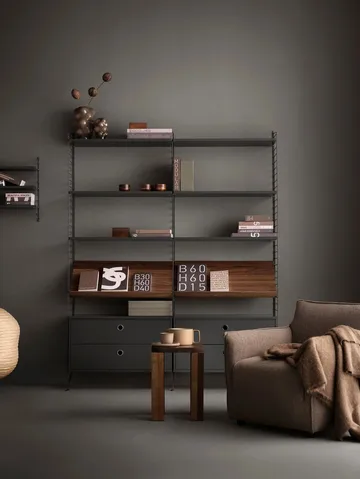 String væg gavle - Mørkegrå, 75x30 cm, 2-pak - String