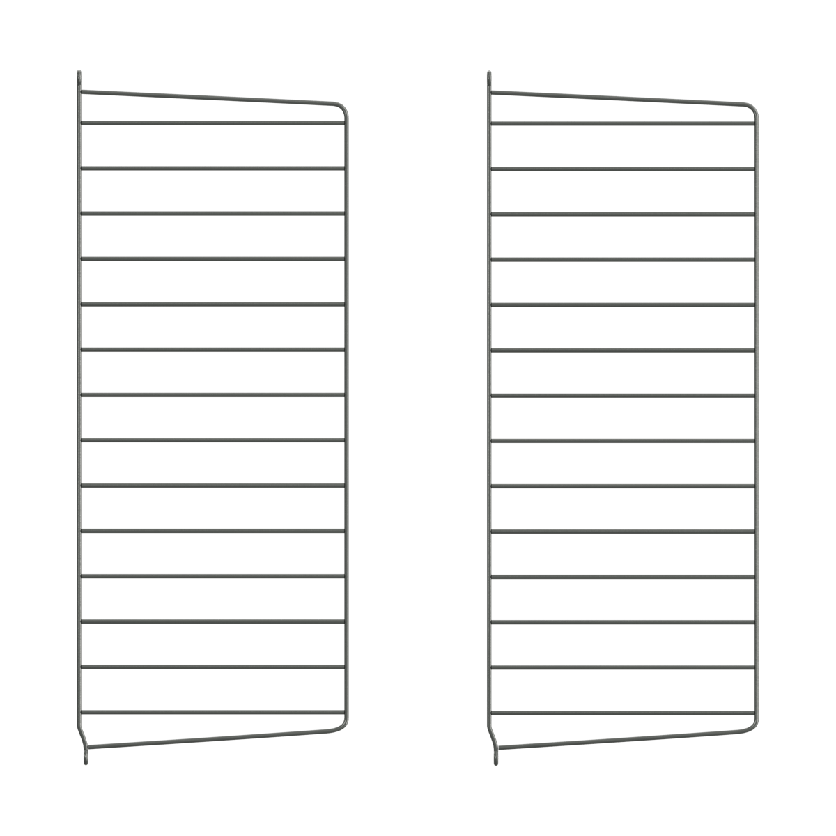 String væg gavle Mørkegrå, 75x30 cm, 2-pak | Skandinavisk Design | Hylder & reolsystemer | Grå