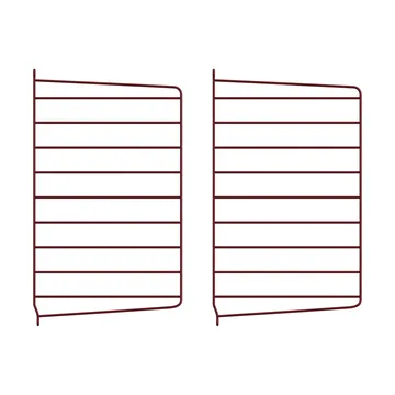 String væg gavle - Mørkerød, 50x30 cm, 2-pak - String