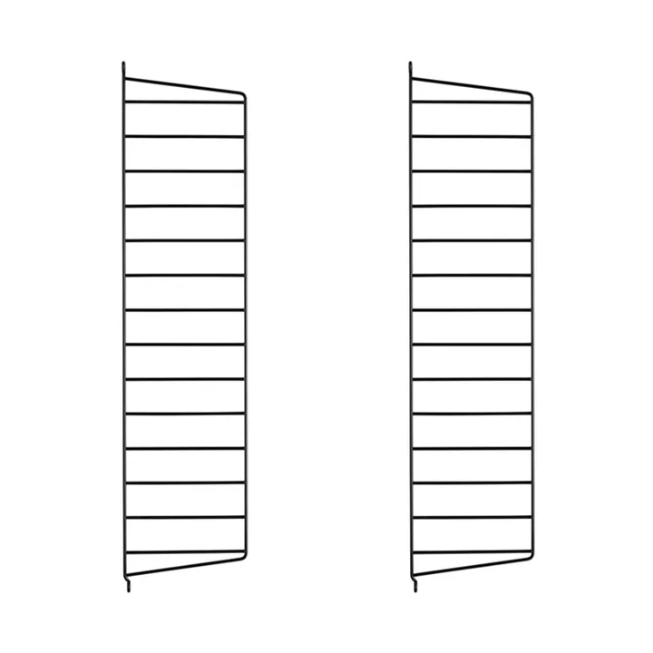 String væg gavle - sort, 75x20 cm, 2-pak - String