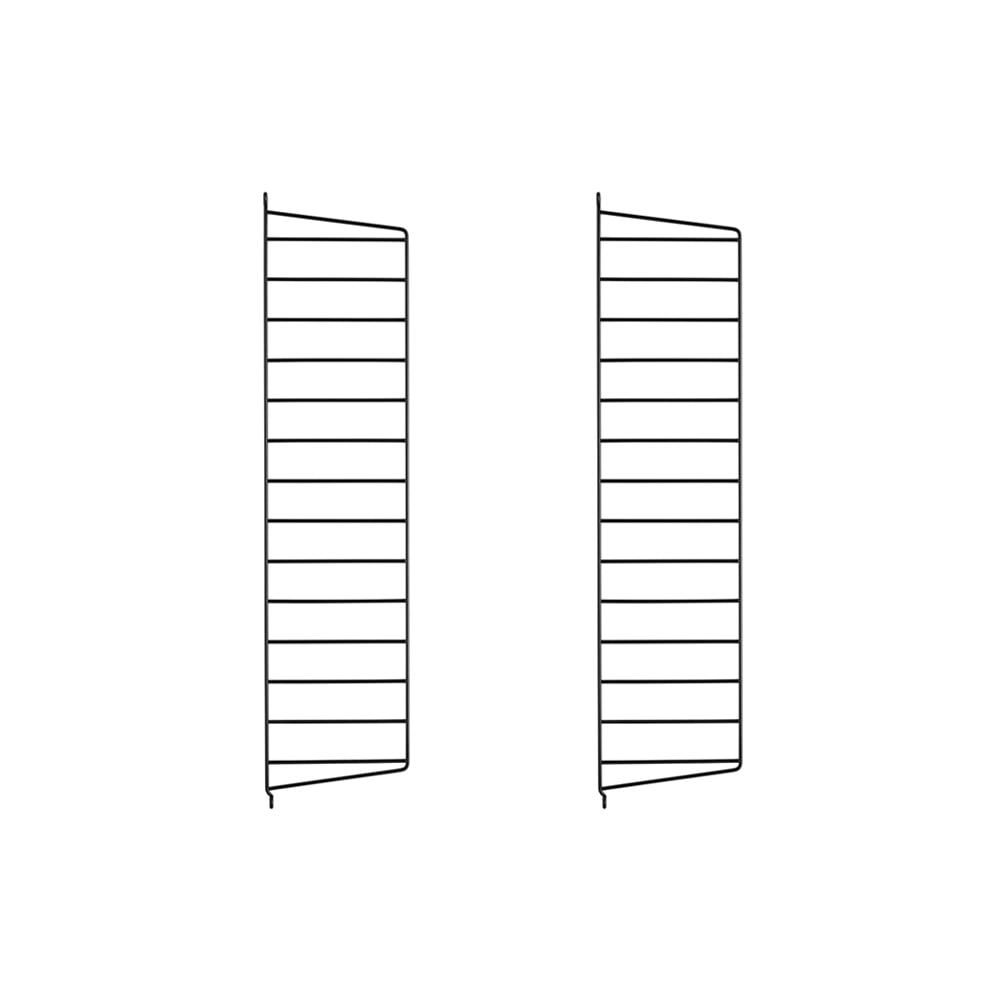 String væg gavle sort, 75x20 cm, 2-pak | Skandinavisk Design | Hylder & reolsystemer | Sort