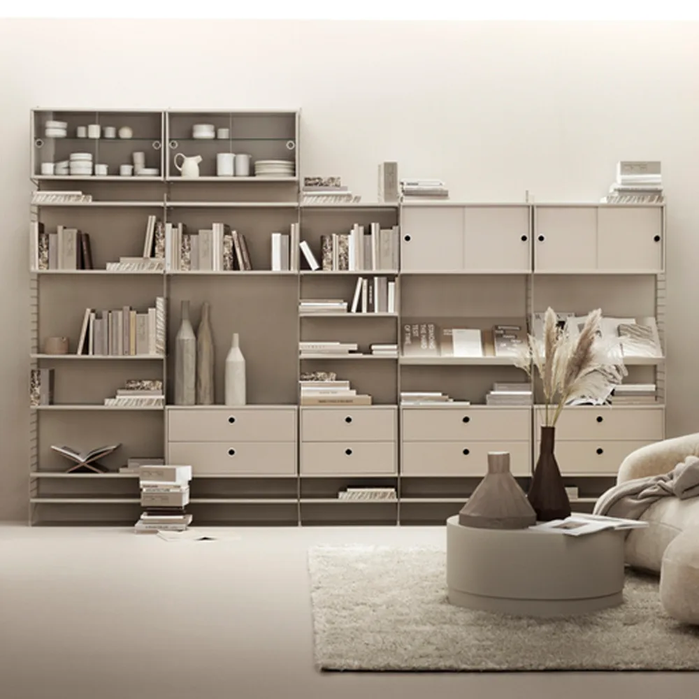 String vitrineskab, Beige, 78x30 cm String