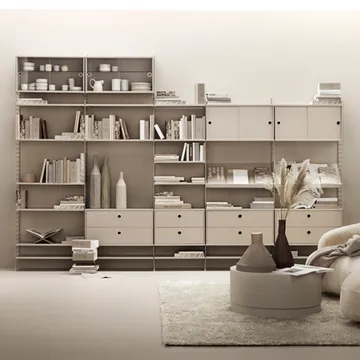 String vitrineskab - Beige, 78x30 cm - String