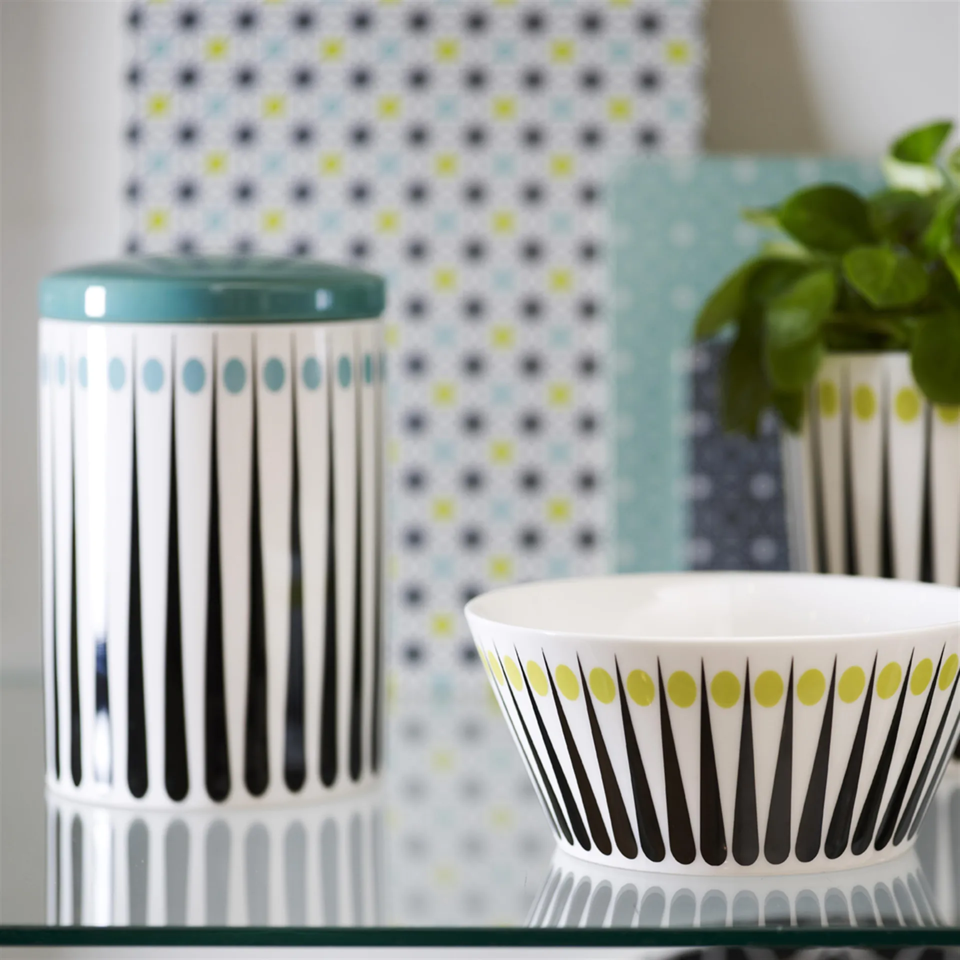 Amanda beholder, hvid-aqua 15 cm Superliving