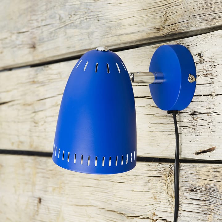 Dynamo væglampe kort arm, Reflex blue Superliving