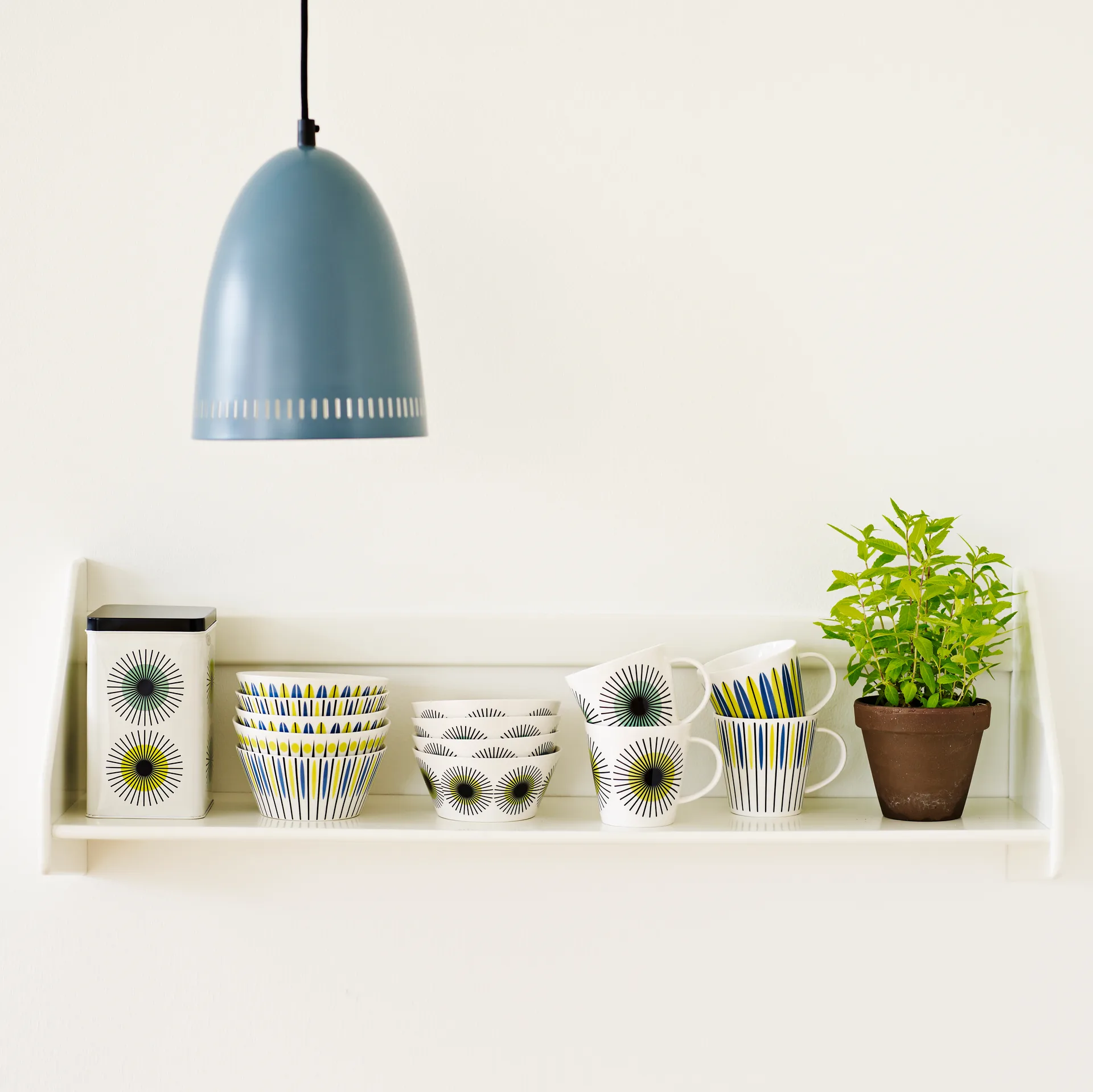 Laura skål, blå-lime Superliving