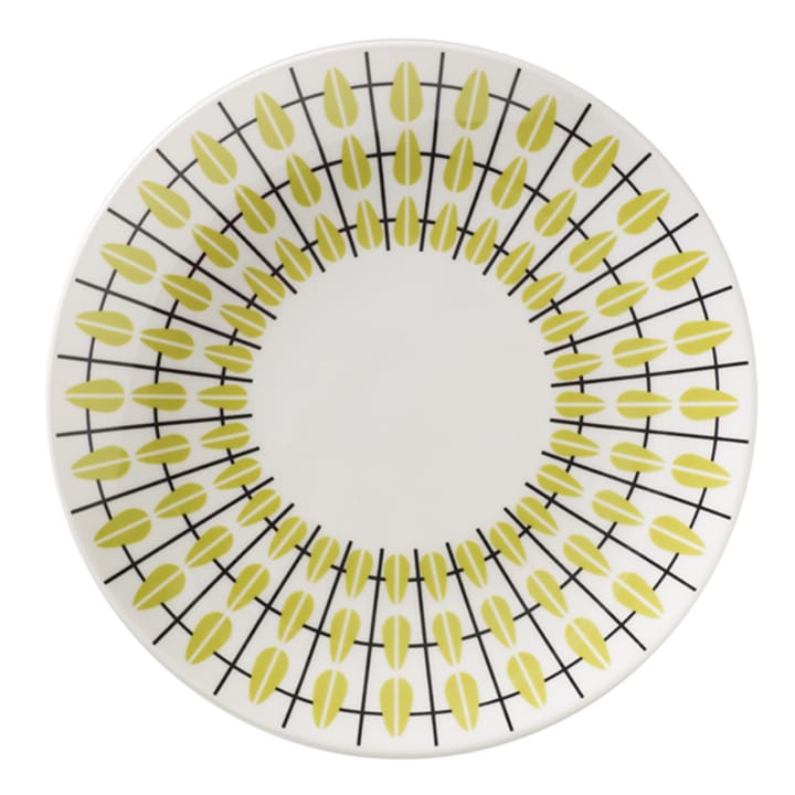 Olivia tallerken, hvid-lime Superliving