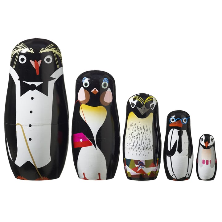 Penguin Family babuskadukker - Multi 5-pak - Superliving